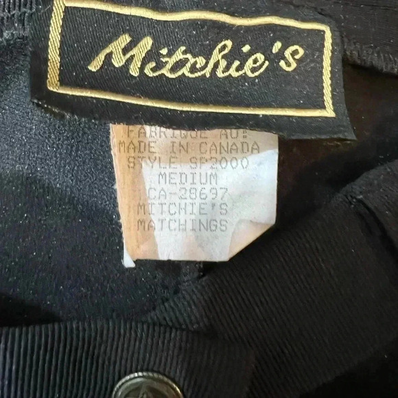 MITCHIE’S PANTS VINTAGE BLACK SUEDE CLASSIC  HIGH WAIST STRETCH SIZE MEDIUM - Picture 8 of 14